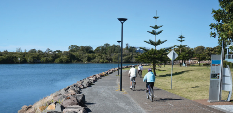 Throsby Creek safe cycleway in the City of Newcastle