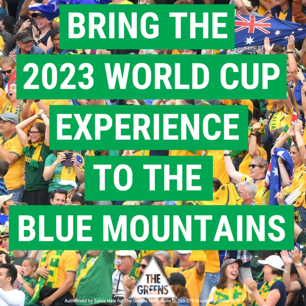 Blue Mountains Greens call for the 2023 FIFA Women’s World Cup to be ‘brought to the Blue Mountains’
