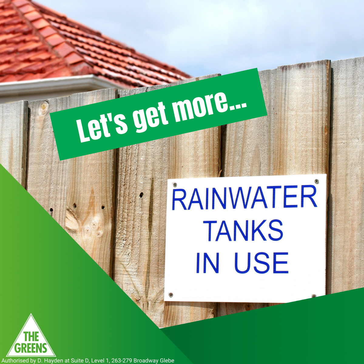 Reinstate Water Tank Rebates For Retro fits Greens On Council